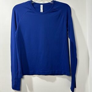 CRZ YOGA Vibrant Blue Long Sleeve Top Size Medium NWT